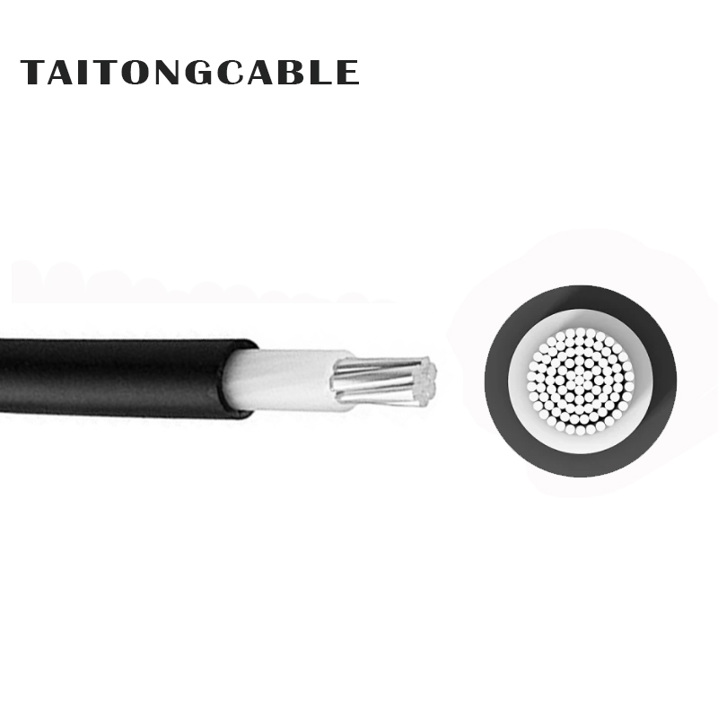 tentsio baxuko nukleo bakarreko aluminiozko eroaleak XLPE isolatuta dauden PVC-ez estalirik gabeko elikatze-kableak