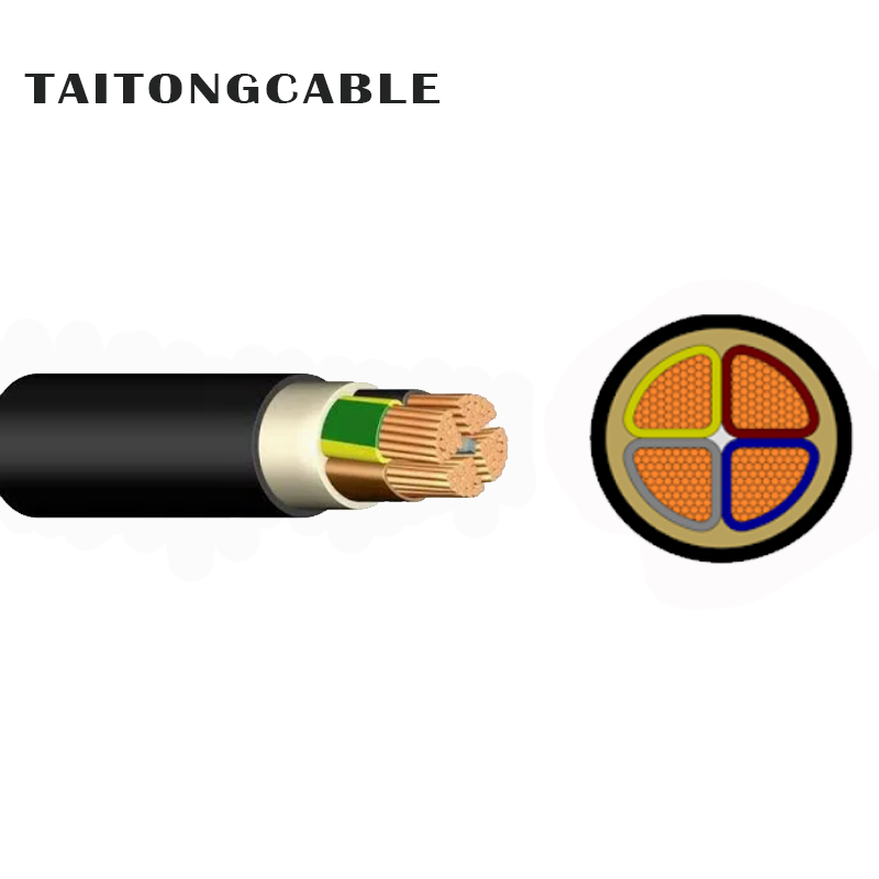 Behe-tentsiorik gabeko armadurarik gabeko 2-5 nukleoko kobrezko PVC isolatutako PE Sheath elikatze-kableak